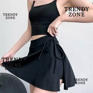 Trendyzone กระโปรงสั้น PVA สีพื้น สําหรับออกกําลังกาย เล่นโยคะ