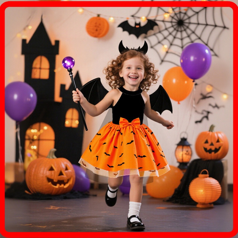 2026 ใหม่ Grls Dress Embrodered ตาข่าย Princess Dress Wth Hlter คอ Nd Off-Shoulder Desgn, Dtchble Cp