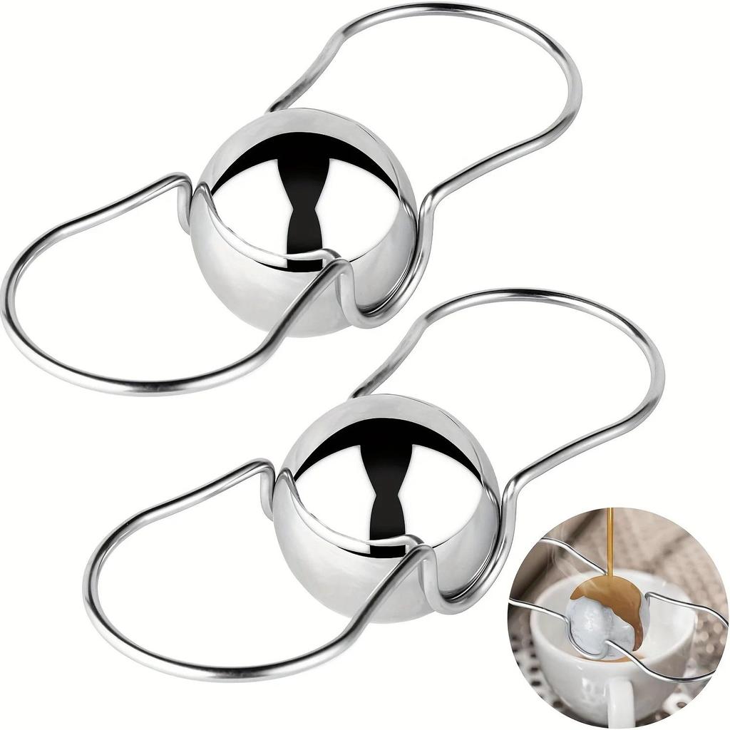 2 Pack Espresso Frozen Ball for Espresso, Stainless Steel Espresso Chilling Ball Espresso Cooler Esp