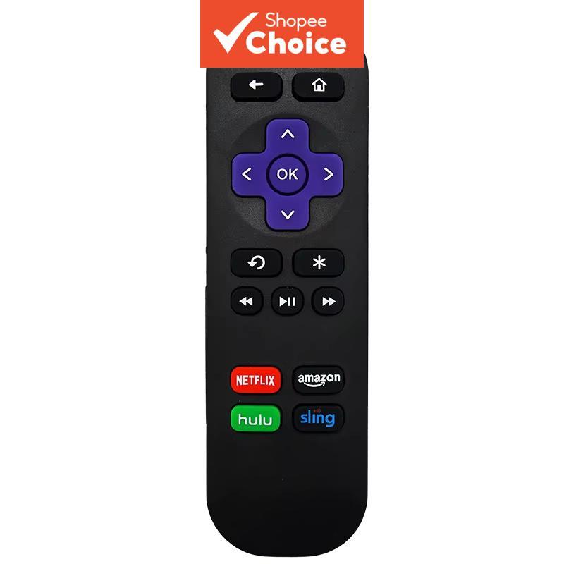 รีโมทคอนโทรล RC680 สําหรับ Roku Box เข้ากันได้กับ Roku 1/2/3/4/Express (ไม่มีไฟ/ระดับเสียง)