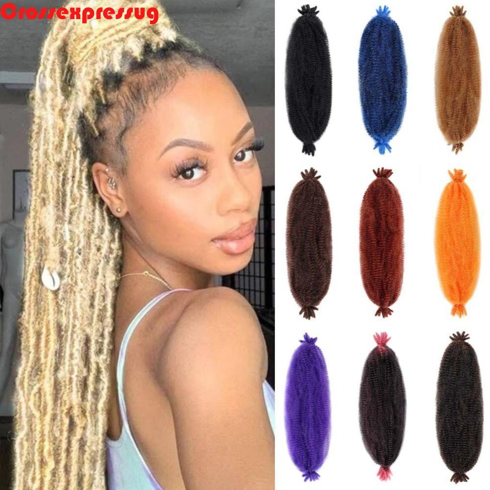 VORTEX 8 Strands Marley Twist Braiding Hair, Pre-แยกสังเคราะห์ Locs Springy Twist ผม, Fluffy 24 นิ้ว
