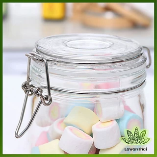Lawan โหลแก้วมีฝาปิด โหลแก้วสูญญากาศ มีหลายขนาดให้เลือก Glass sealed jar