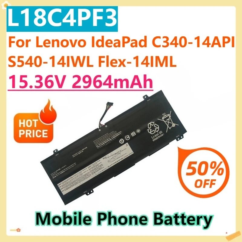 สําหรับ Lenovo IdeaPad C340-14API S540-14IWL Flex-14IML L18M4PF3 L18C4PF4 L18M4PF4 L18C4PF3 15.36V 2