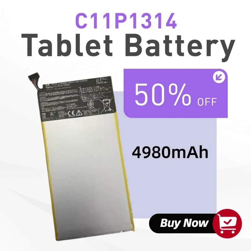 4980mAh สําหรับ Asus K00F Me102 Me102a ME102A 1B แบตเตอรี่แท็บเล็ต C11P1314