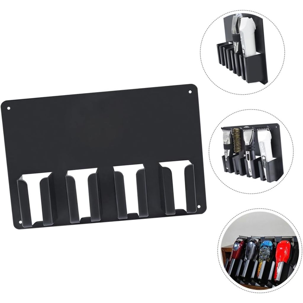 EXCEART Wall Mount Hair Clipper ผู้ถือ Clipper Guard และตัดผมเครื่องมือ Organizer พร้อม Multi-Slot S