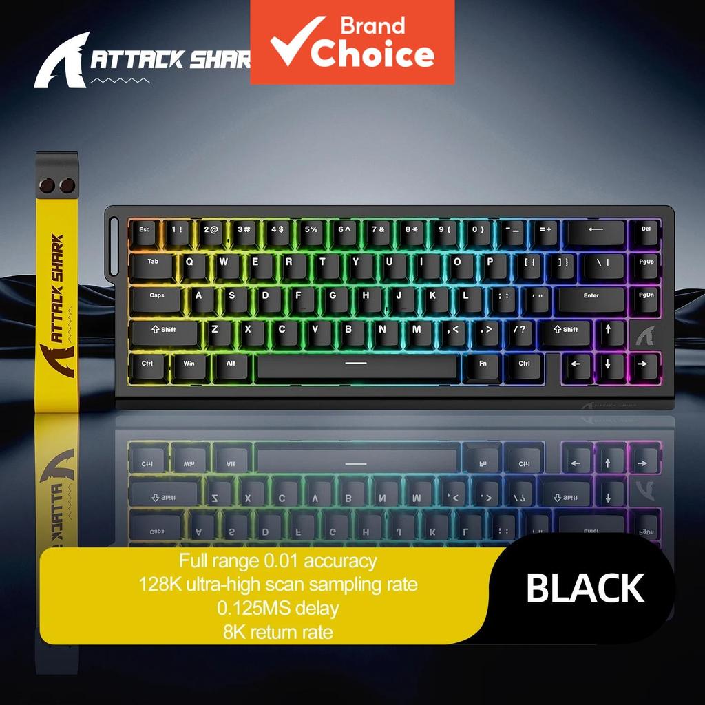 คีย์บอร์ดแม่เหล็ก ATTACK SHARK X68HE อัตราการโพล 8K สําหรับพีซีและแล็ปท็อป