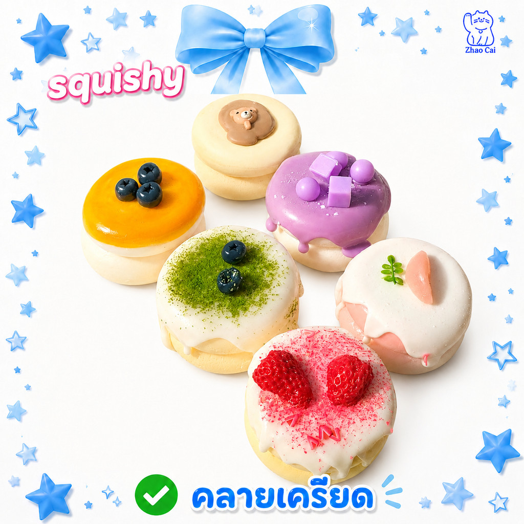 【จัดส่งตรงจากกรุงเทพฯ】ของเล่นคลายเครียด บีบ ทำเลียนแบบเค้กสตรอว์เบอร์รี ชูฟเฟอ น่ารัก ของเล่นอร่อย คืนตัวช้า