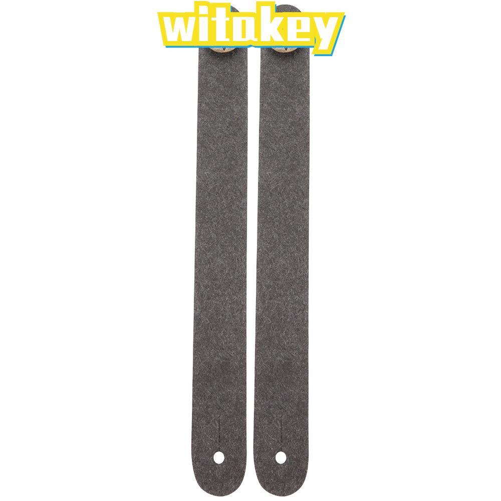 WITAKEY 6PCS สายคล้องคอกีต้าร์, วัสดุหนังสีดําผู้ถือสายกีตาร์, ล็อคสายกีตาร์ที่ทนทานสําหรับกีตาร์