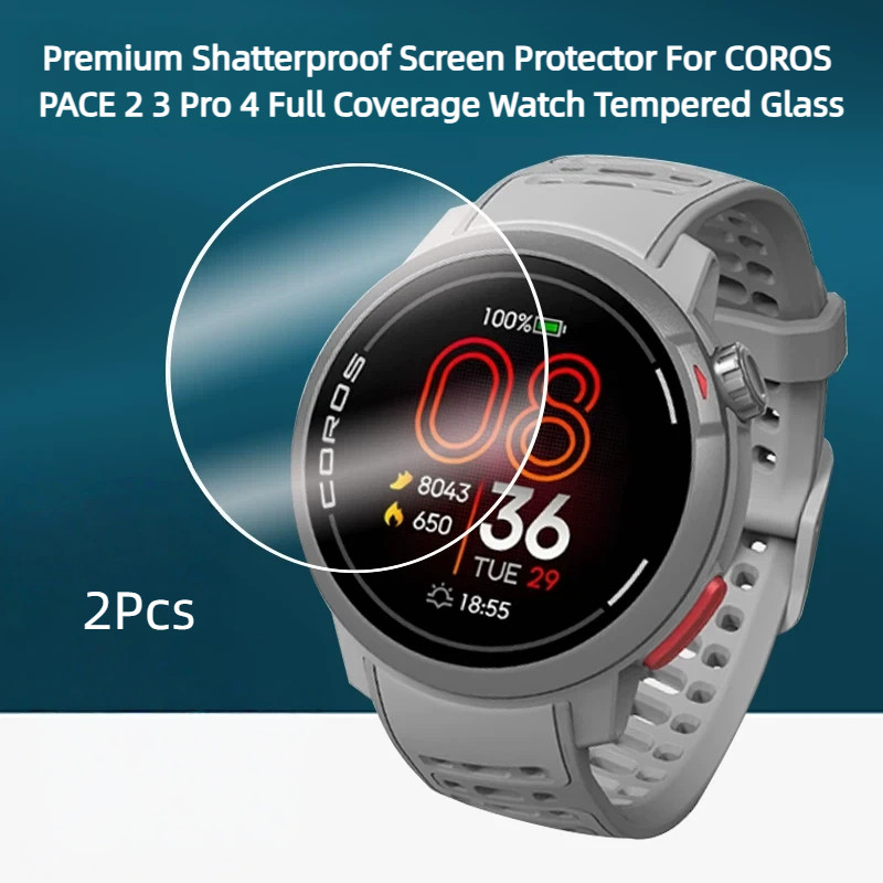 พรีเมี่ยมกันกระแทกป้องกันหน้าจอสําหรับ COROS PACE 2 3 Pro 4 Full Coverage นาฬิกากระจกนิรภัย