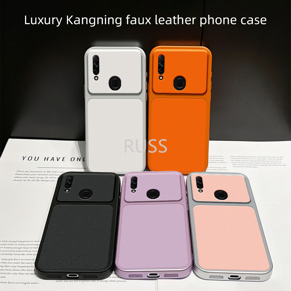 หรูหราลิ้นจี่หนังกันกระแทกสําหรับ OPPO A12 A12e A7 AX7 A5S AX5S AX5 A3S A8 A31 2020 ทันทีเปลี่ยนกันช