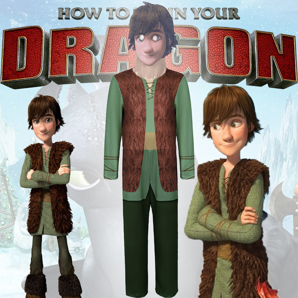 How to Train Your Dragon Hiccup คอสเพลย์เครื่องแต่งกาย Hiccup คอสเพลย์ฮาโลวีนเครื่องแต่งกาย Masquera