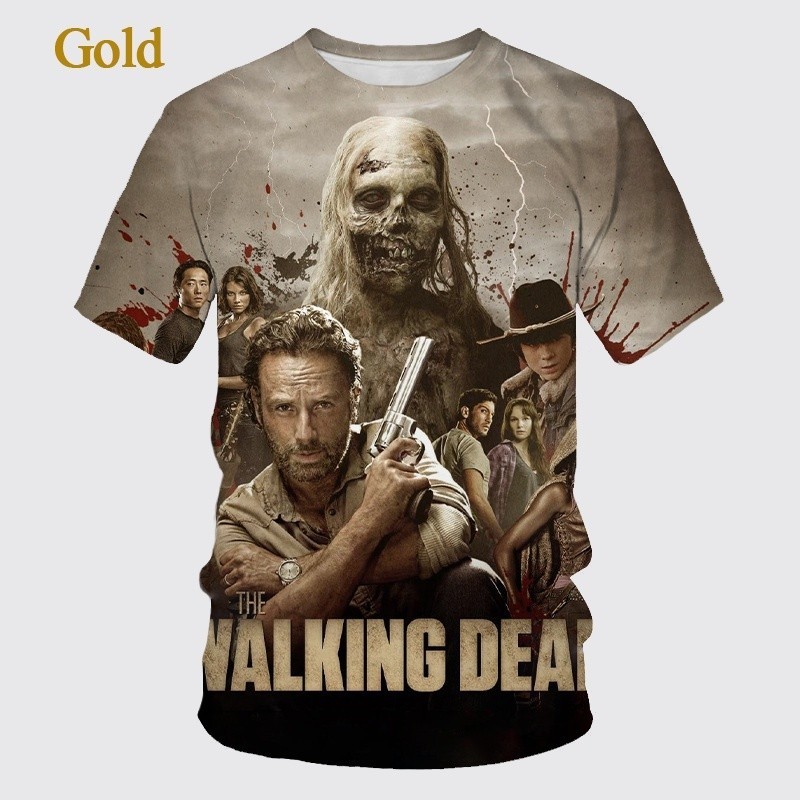 Zombie Apocalypse 3D เสื้อยืด Unisex ฤดูร้อน Breathable Streetwear Top