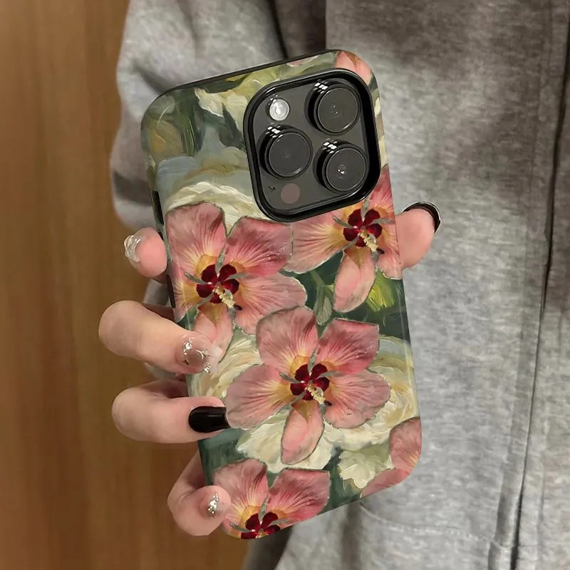 2-in-1 Sunshineดอกไม้Apple Apple 17/16เคสโทรศัพท์iPhone 15 Pro Maxฟิล์มใหม่14/13 Creative 12/11 Pro Max 7/8 Plusสองชั้นGlossyเคสโทรศัพท์