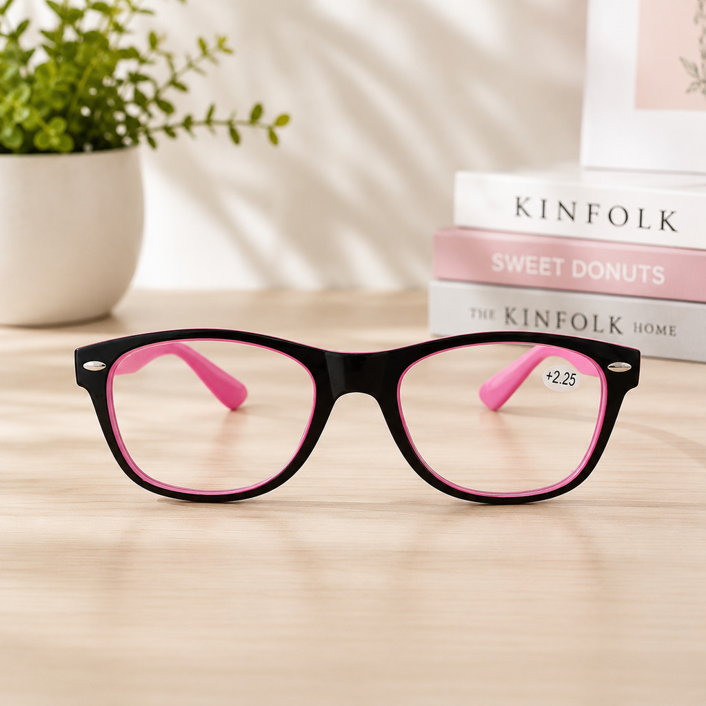 แว่นตา แว่นสายตา แว่นสายตายาว รุ่น JK5097 ดำ ขาว แดง รูปที่ 4