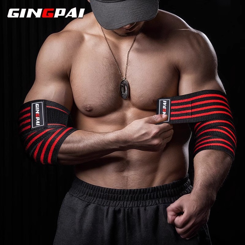 Fitness elbow brace for men, weightlifting bench press elbow wrap, professional sports elbow bandage