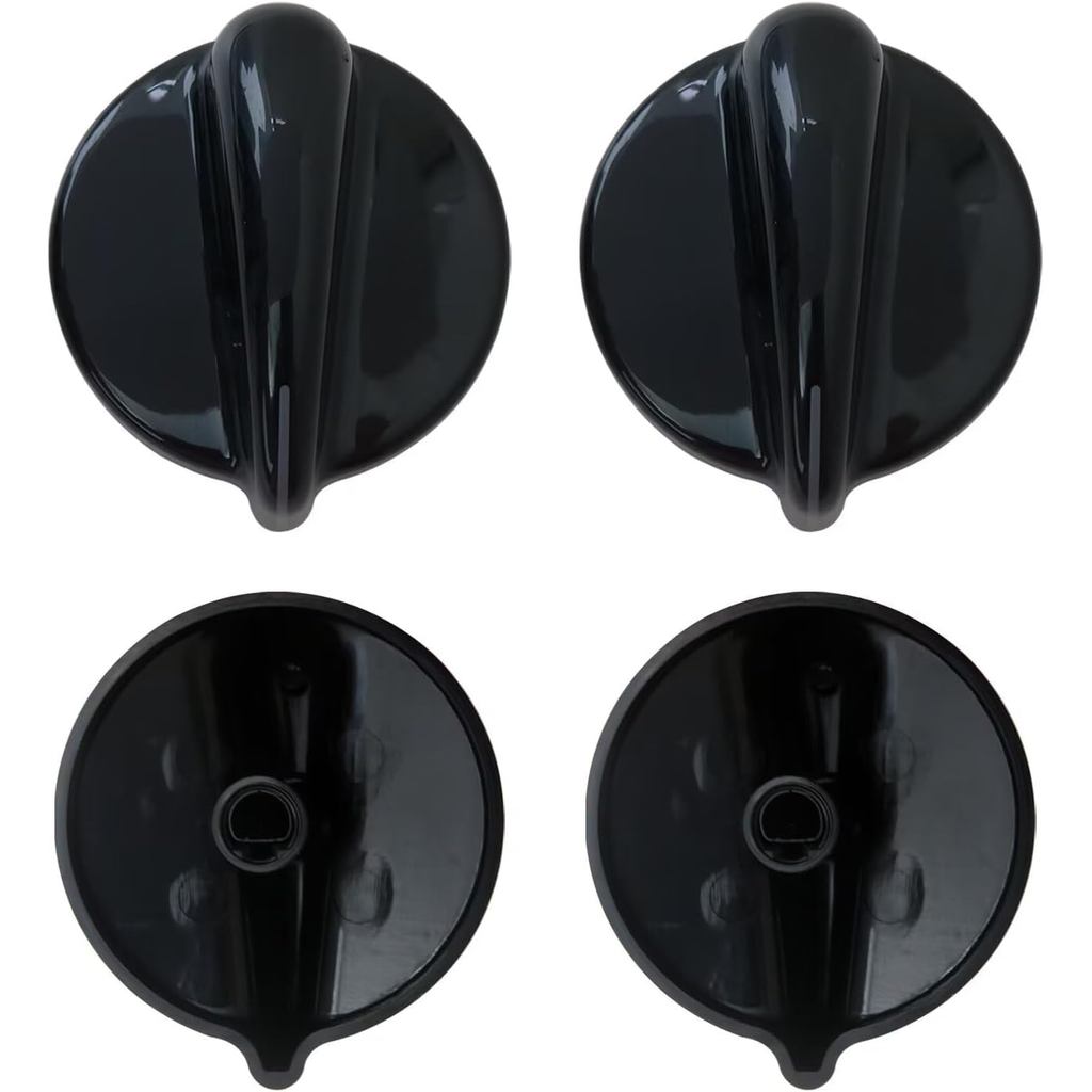 4PCs WB03T10236 Burner Control Knob,สีดําแก๊สช่วงลูกบิดสําหรับGE Range/Stove/Cooktop wb03t10236,ap38