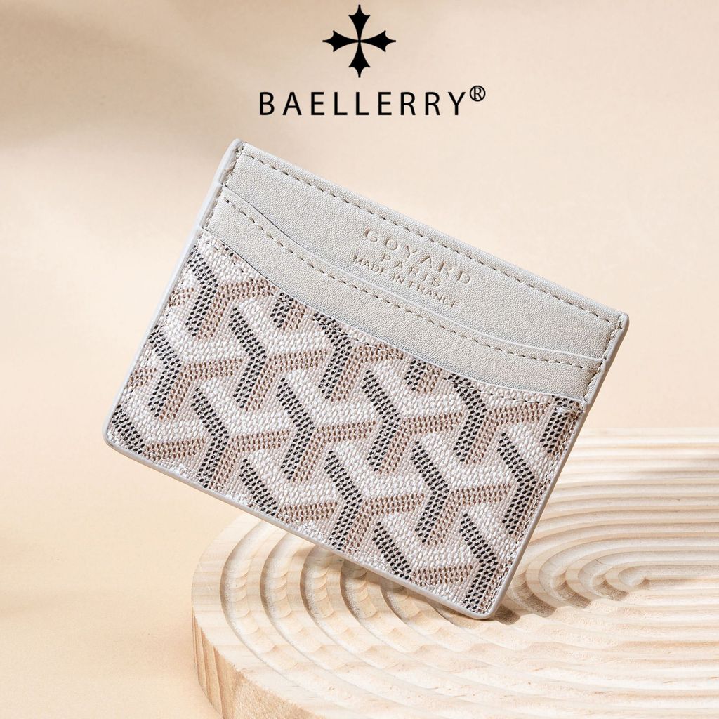 Baellerry Mini Card Holder, Niche Light Luxury Neutral Card Sleeve, Slim Simple Credit Card Case for Women