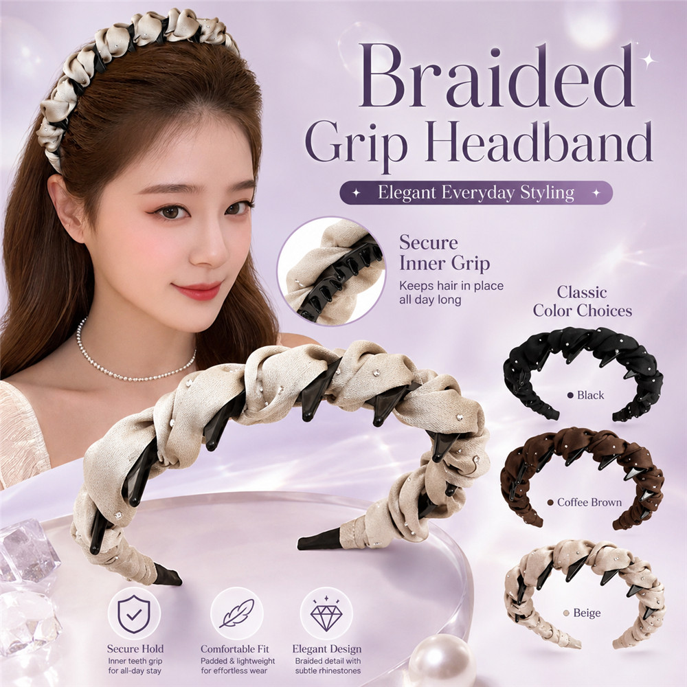 ที่คาดผมสไตล์หรูสำหรับ 여성 กันลื่นได้ดี มีการออกแบบให้สวยงาม