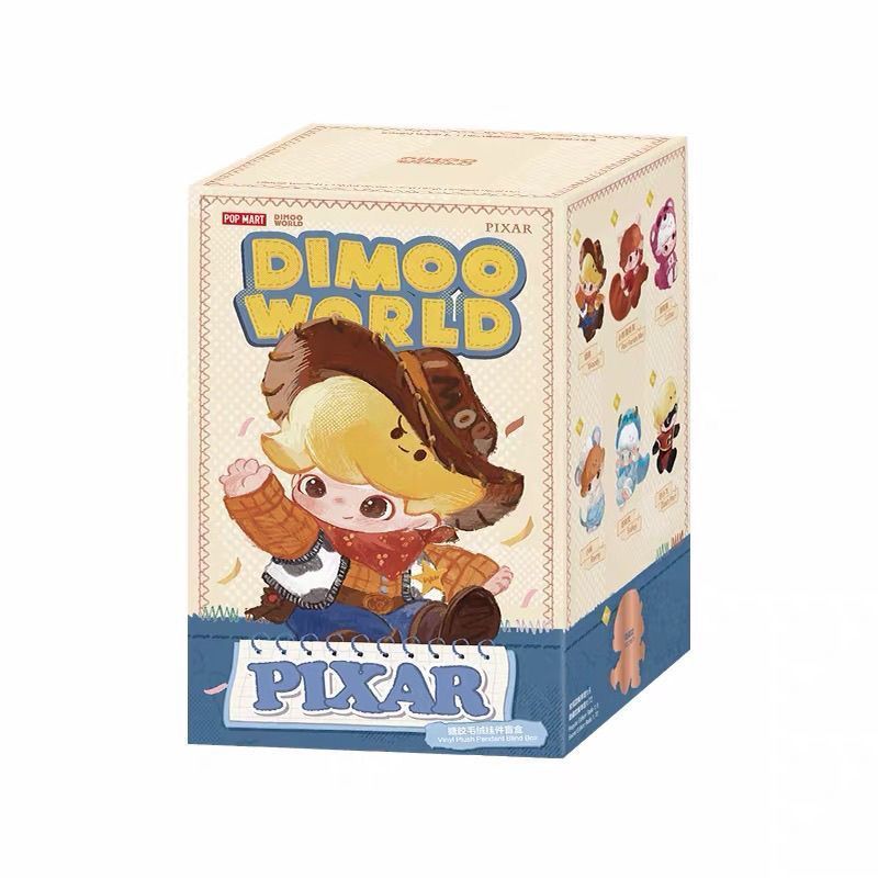 Pop Mart DIMOO WORLD x PIXAR จี้ตุ๊กตาไวนิลร่วม PIXAR