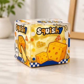 🔥พร้อมส่ง🔥 Cheese Squishy ชีสสกุชชี่ ของเล่นบีบคลายเครียด นุ่มหนึบเด้ง ปั้นเล่นได้ Fidget Toy ฝึกสมาธิ เพลินมือ ไซส์ M/L