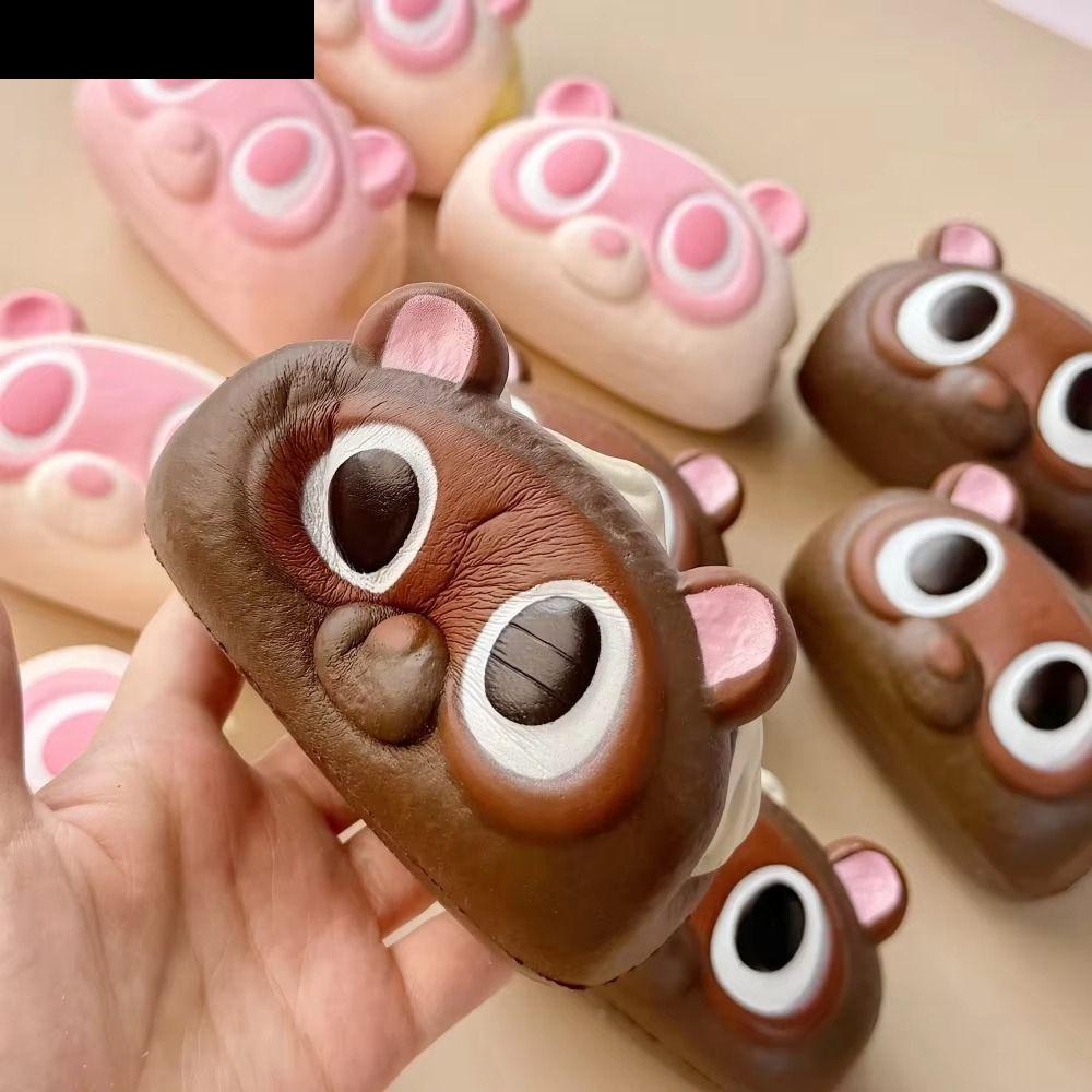 AUBREY1 จําลอง Raccoon Bread Squeeze, ช้า Rising Foam Raccoon Squishy ของเล่น, Creative Soft Texture Pinch Finger ดูด Sensory Fidget ของเล่น Sensory