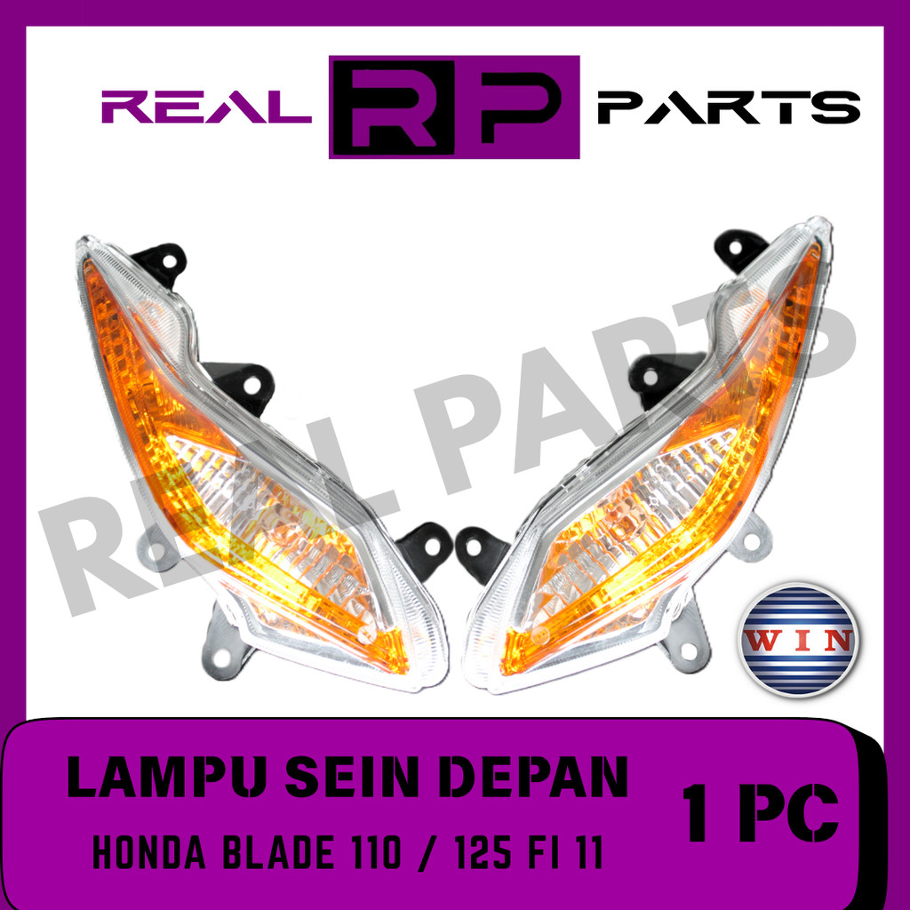 REAL-PARTS/WIN-LAMPU-SEIN-DEPAN/FRONT-WINKER/SEN/RITING/BLINKER/TURN-SIGNAL/MOTOR/HONDA/BLADE-110/12