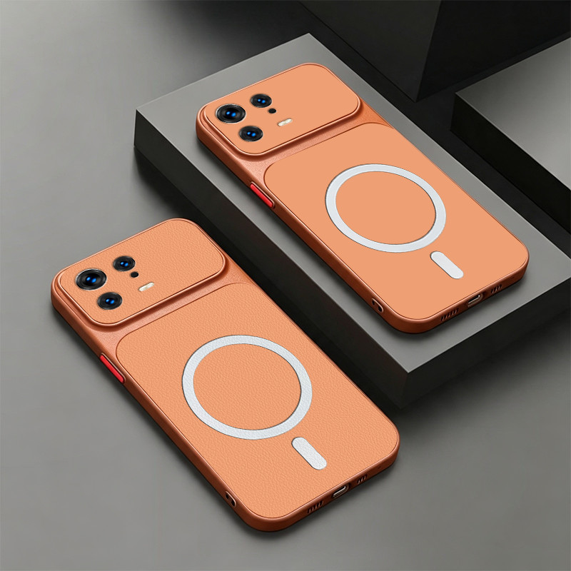 สําหรับ xiaomi 13 T 13 pro 5g เคสโทรศัพท์ Softcase กันกระแทกการออกแบบใหม่ความงามแม่เหล็กน่ารักสีส้มสําหรับชาย KNBS11