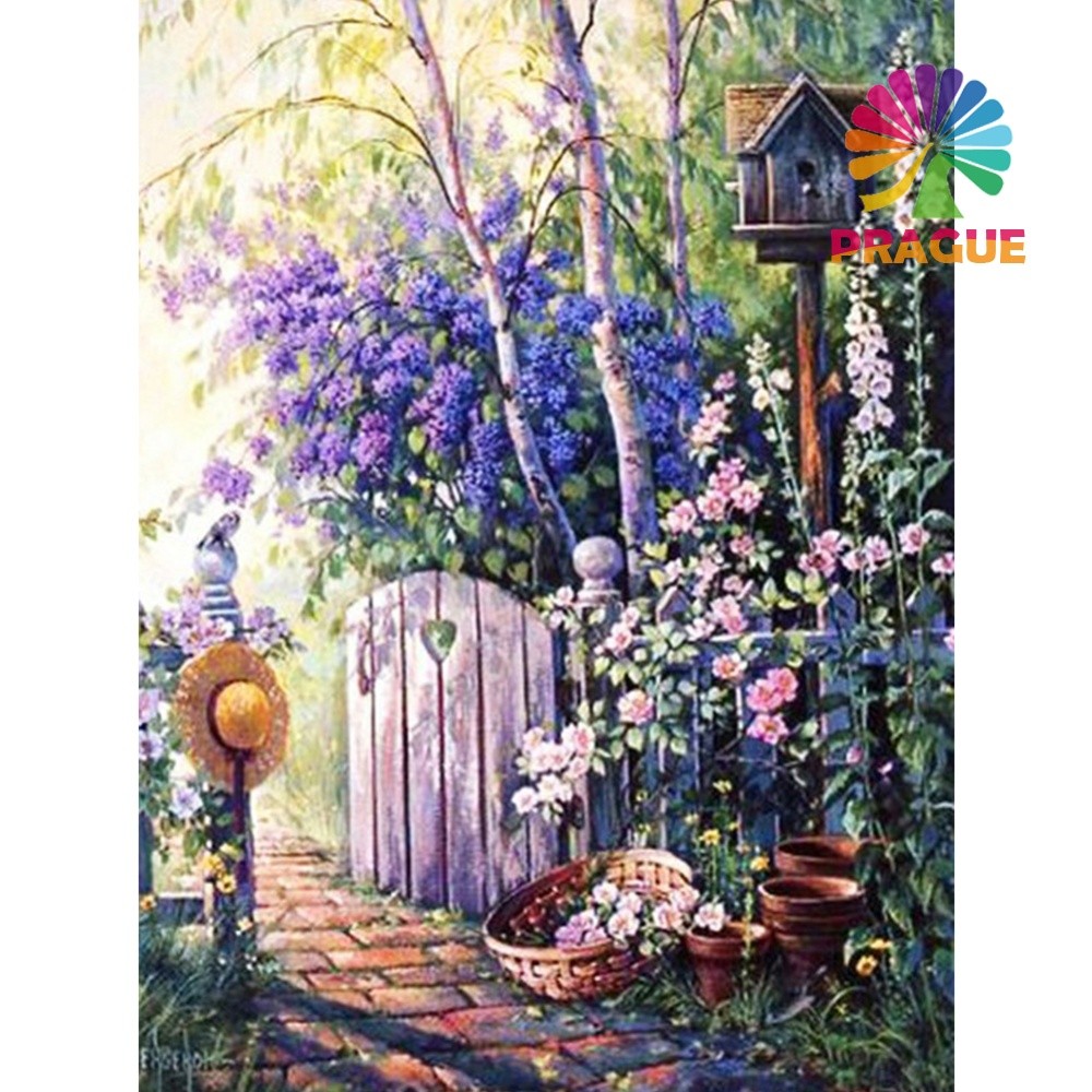 สวน 5D DIY เพชรจิตรกรรมชุดเรซิ่นรอบ Wall Art WT560