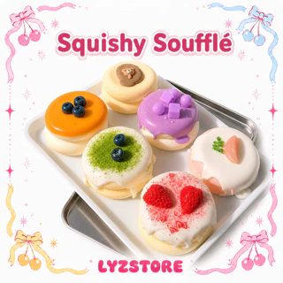 ส่งไว🇹🇭🍰Squishy Soufflé สกุชชี่ขนมนุ่ม ของเล่นบีบคลายเครียด คืนตัวไว เด้งกลับเร็ว น่ารัก ของสะสม ของเล่นเด็ก