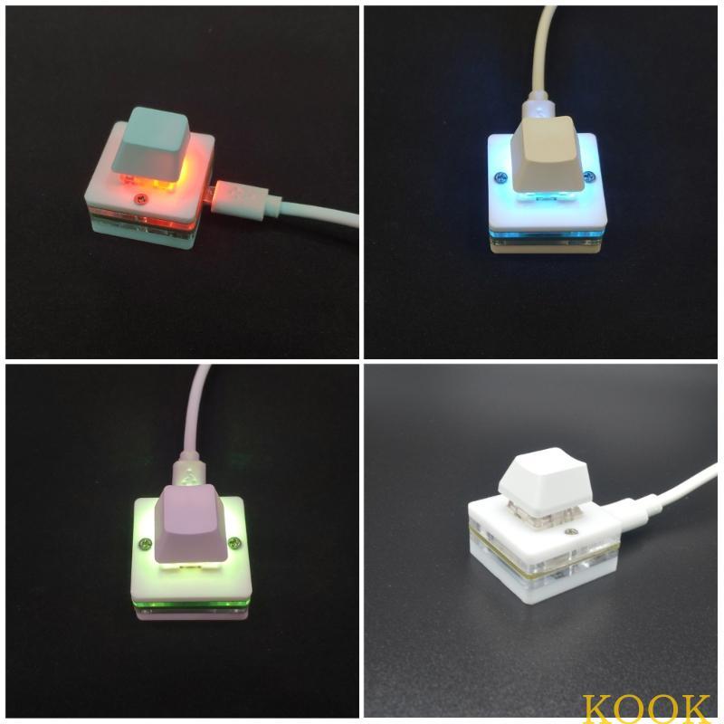 KOOK USB Single-Key Key Key Keypad Copy Function Mini Keyboard - สวิตช์สีแดงการออกแบบตามหลักสรีรศาสต