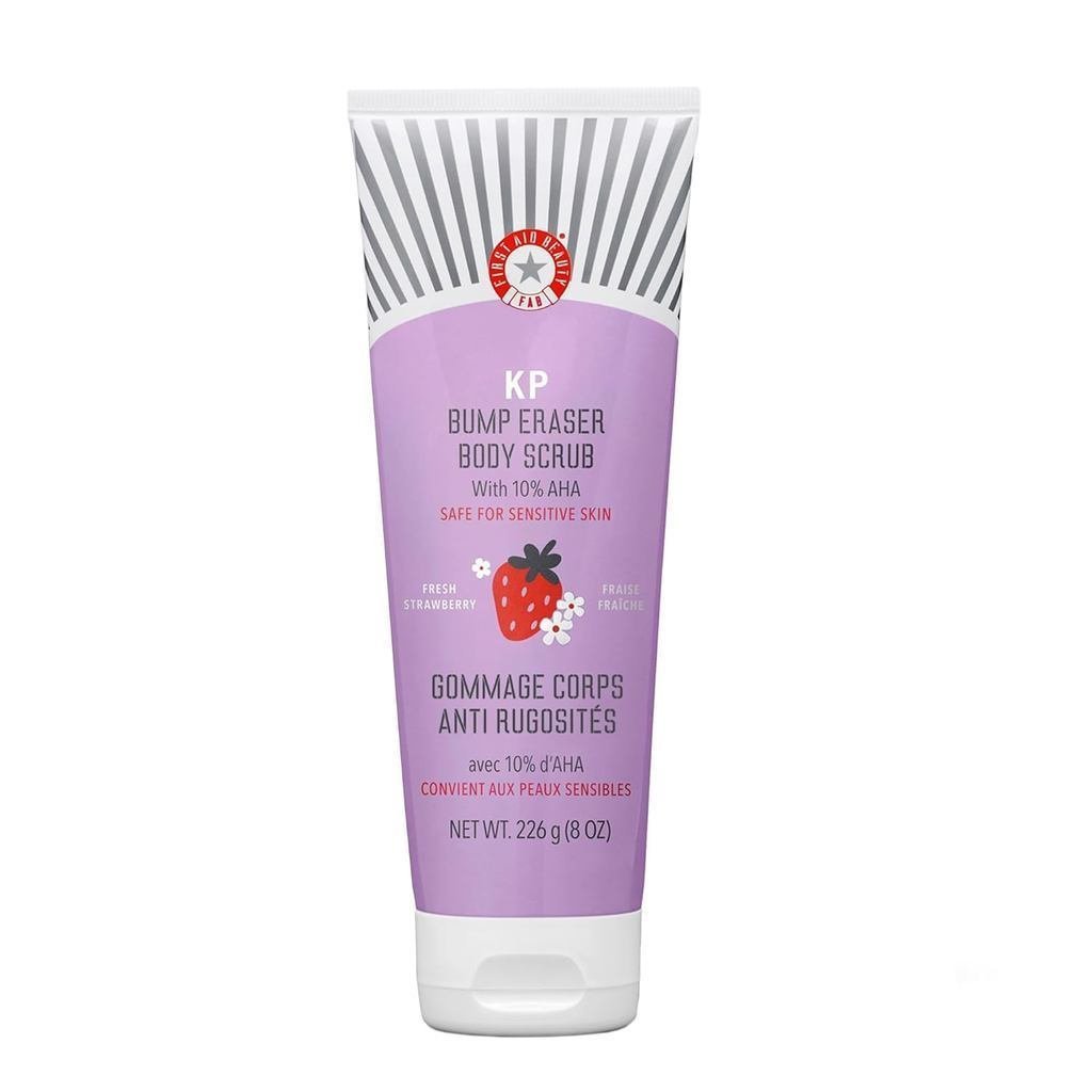 FirstAidBeauty-KP Body Scrub ประกอบด้วย AHA 10% เหมาะสําหรับผม Follicle Keratinis มีกรดเอทานอลและ AC