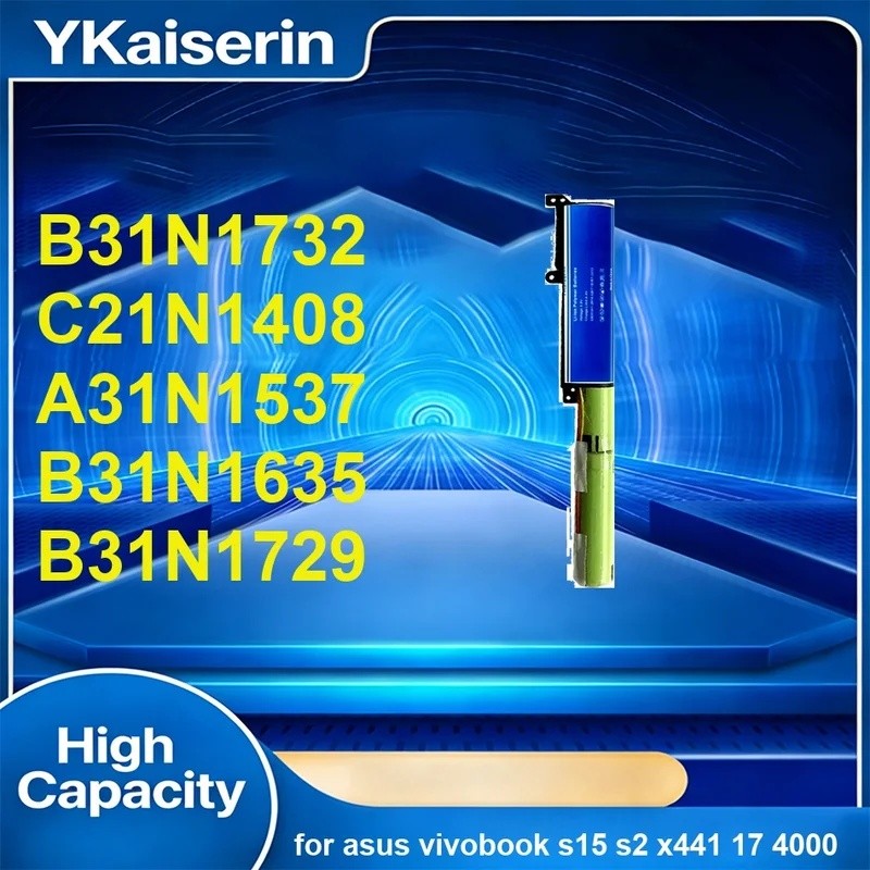 แบตเตอรี่แล็ปท็อปประสิทธิภาพสูง A31N1537 B31N1732 B31N1635 3000-6000mAh สําหรับ Asus Vivobook S15 S2