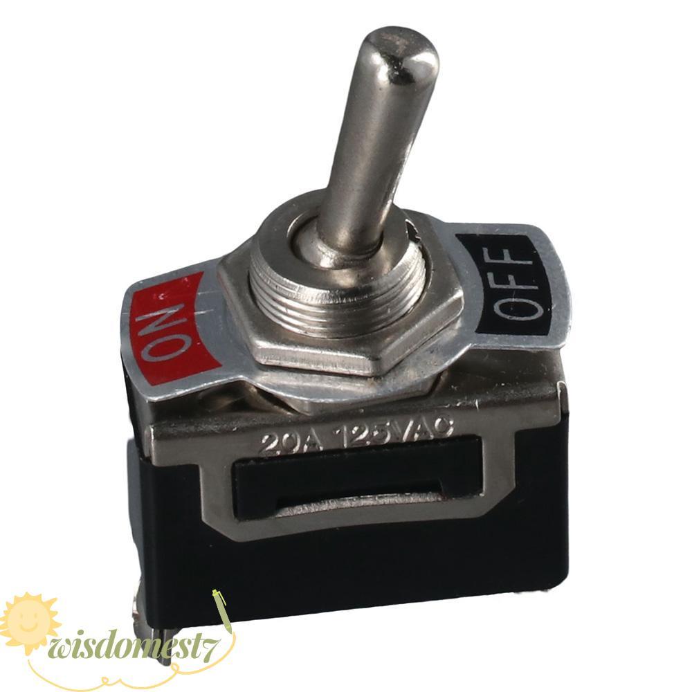 WISDOM Rocker Toggle Switch, 2Pin Metal Toggle Switch, Heavy Duty Spst 20a 125v Rocker Switches เรือ