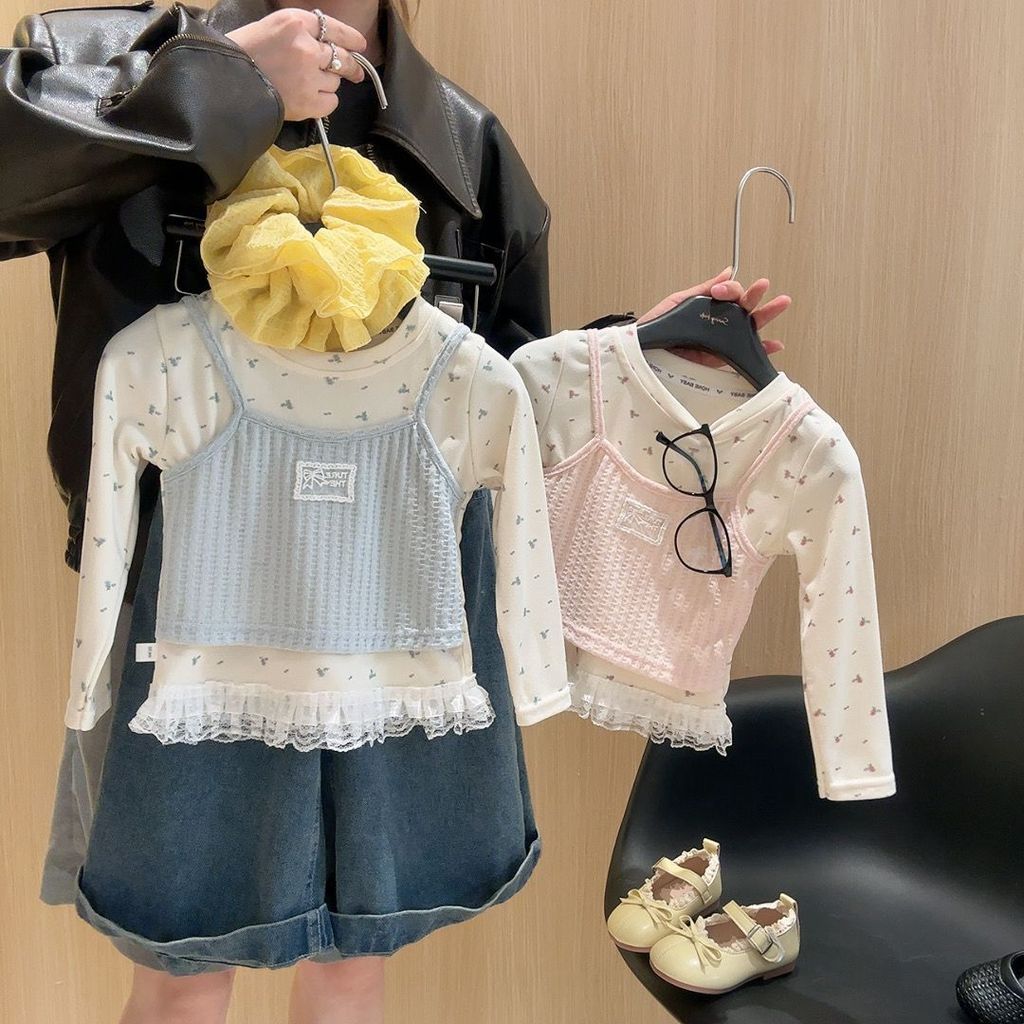 2026สาวเกาหลี จุดต่ําสุด เสื้อลูกไม้ลูกไม้ลูกไม้เด็กทารกด้านบน