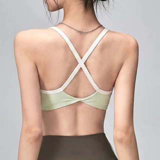 【Sportsangel 】สปอร์ตบรากันกระแทก แบบ knot cross beauty back สำหรับโยคะและยิม