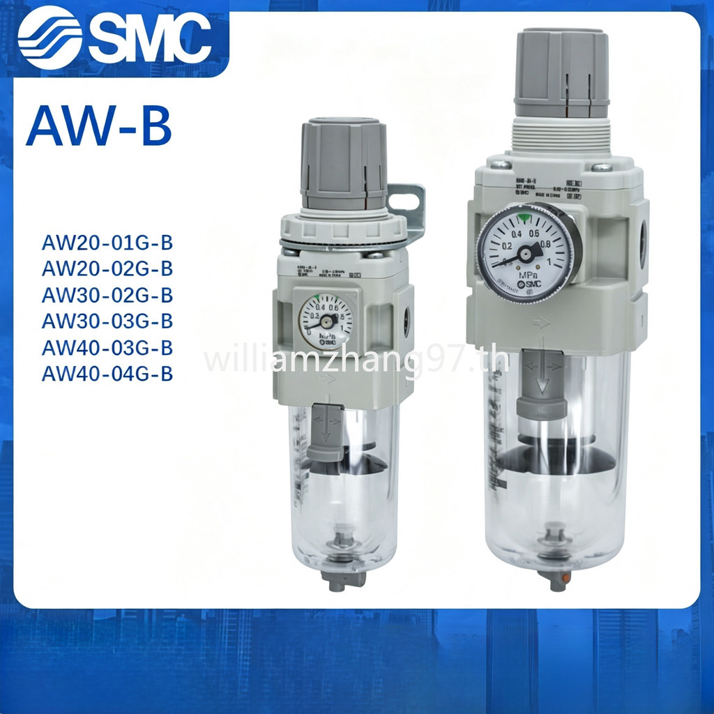 SMC Filter-Regulator AW20/AW30/AW40-04-03-02-01B/G/E/D/C/BDG/BDE-RB