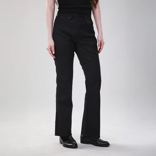 WRANGLER กางเกงขายาวผู้หญิง คอลเลคชั่น Wrangler Legends เอวสูง ทรงขาม้า รุ่น WR S226WBOTN03 สีดำ