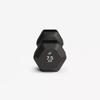 Decathlon Cross /Weight Training Hex Dumbbell ดัมเบลหกเหลี่ยมสำหรับครอสเทรนนิ่ง/เวทเทรนนิ่ง 7.5 กิโลกรัม - Black