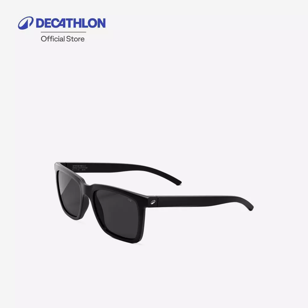 Decathlon Category 3 Active 500 Sqr Rectangular Sunglasses แว่นกันแดดทรงสี่เหลี่ยม ประเภท 3 รุ่น Active 500 Sqr - Black