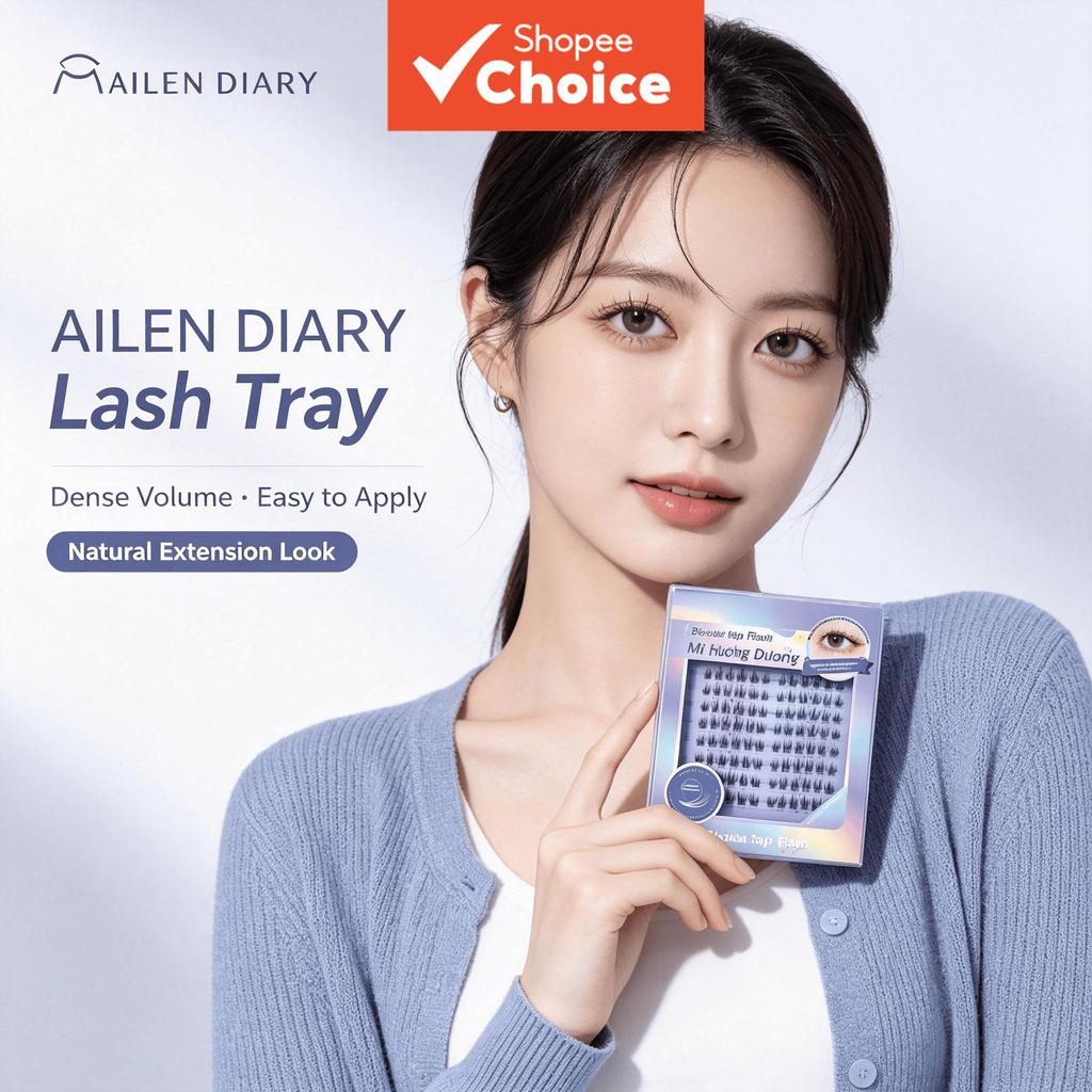 Mlen Diary Sunflower Medium ขนตาปลอมนุ่มธรรมชาติReusable Cluster Lashes