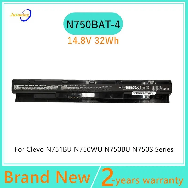N750BAT-4 แบตเตอรี่แล็ปท็อปสําหรับ Clevo N750BU N751BU N750WU 4ICR19/65 6-87-N750S-4EB1 6-87-N750S-4