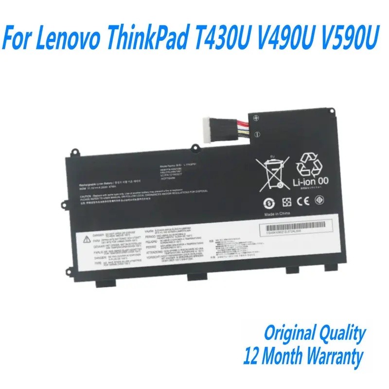 11.1V 47WH L11S3P51 สําหรับ Lenovo สําหรับ Lenovo ThinkPad T430U V490U V590U แบตเตอรี่แล็ปท็อป L11N3
