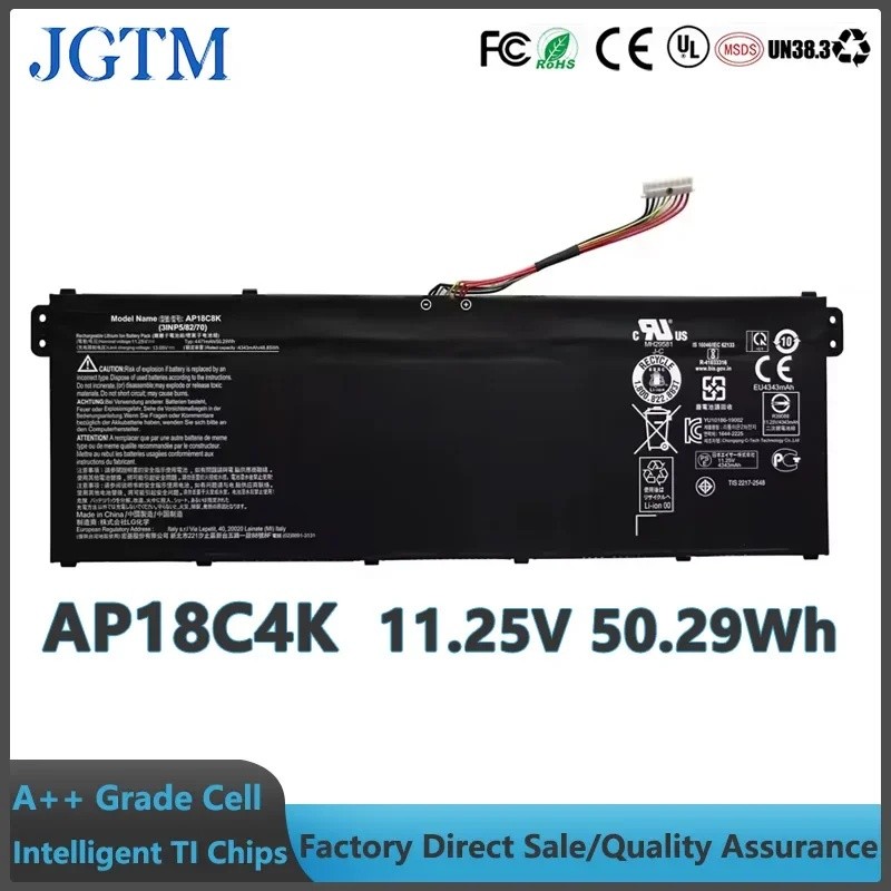 AP18C4K AP18C8K แบตเตอรี่แล็ปท็อปสําหรับ Acer Aspire 5 A515-43 A515-43-R057 A515-43-R19L A515-43-R9B