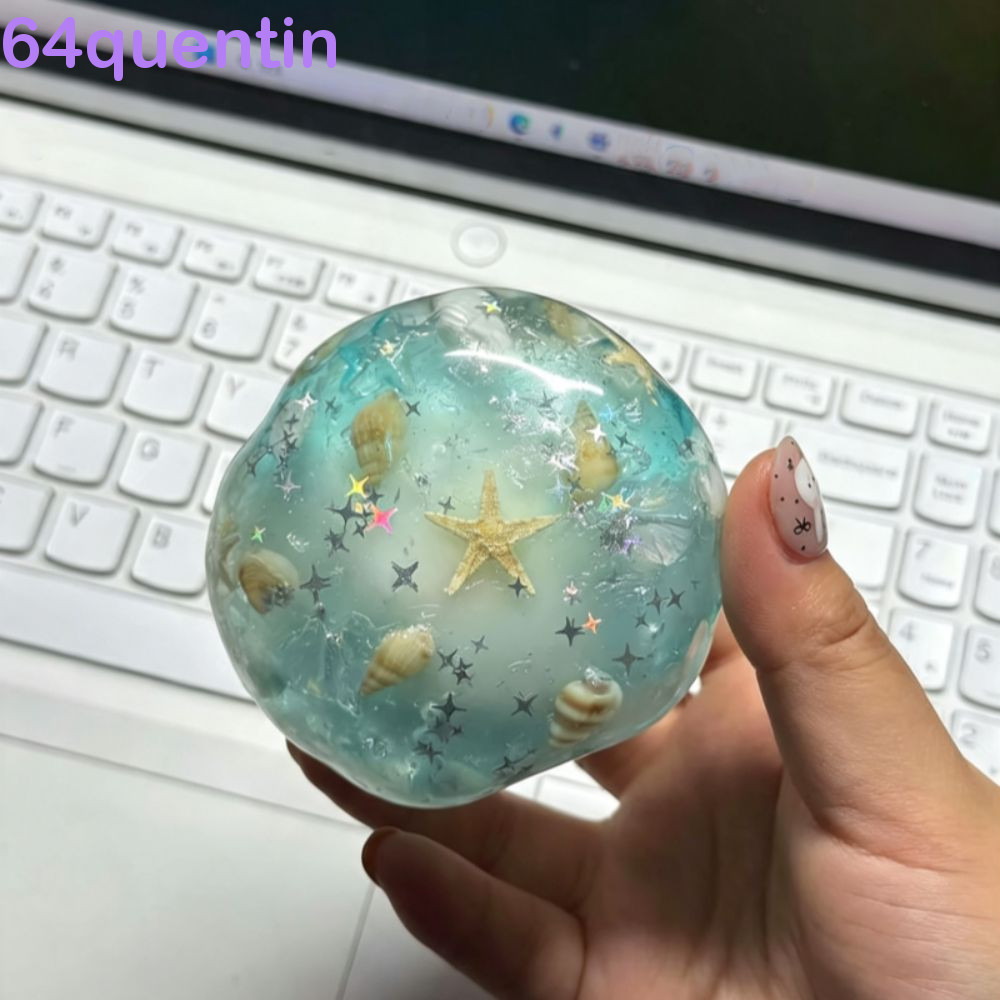 QHENTIN Crispy Squishy Ball, Shapable Non-bounce Wax Crunchy Squishy, Boys Girls Pinch Satisifying Sound Handmade Sensory Fidget Ball รางวัลนักเรียน