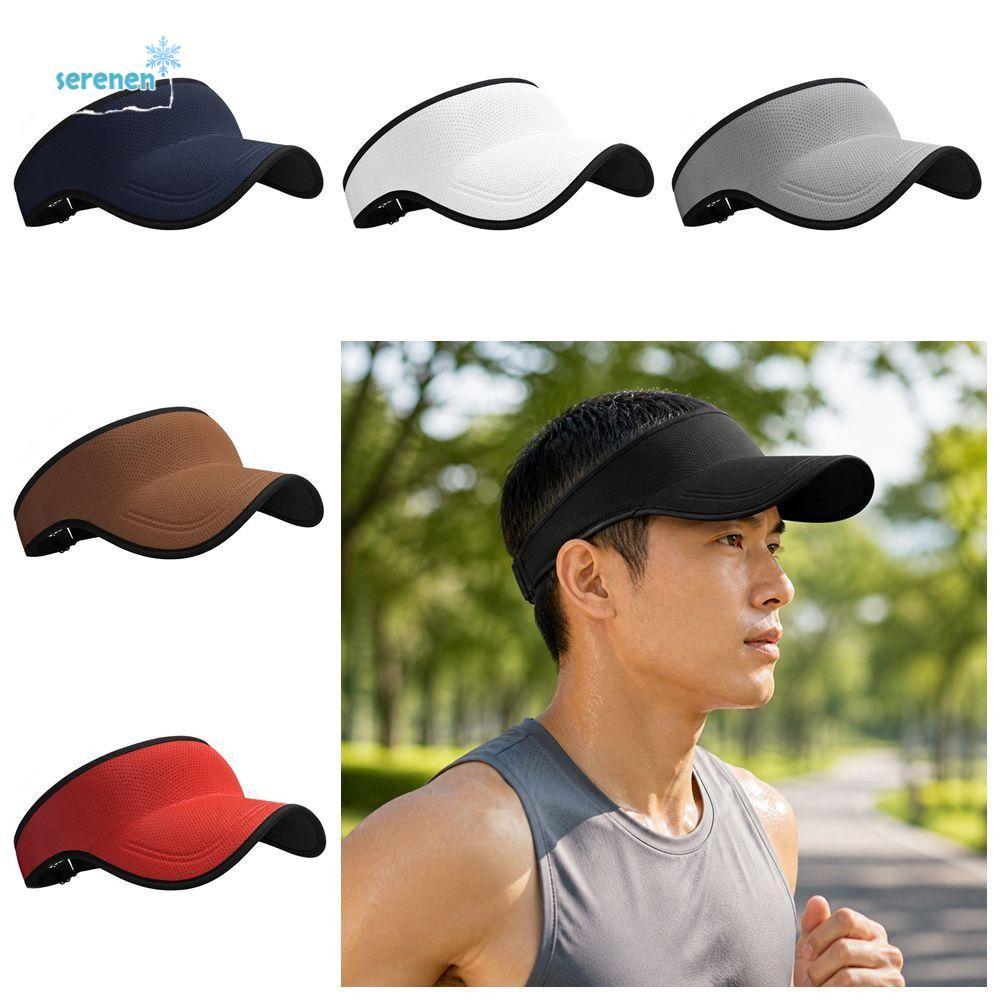 SEREN Sports Sun Visor, Quick Drying Packable Open Top Visor, Polyester Lightless Running Visor