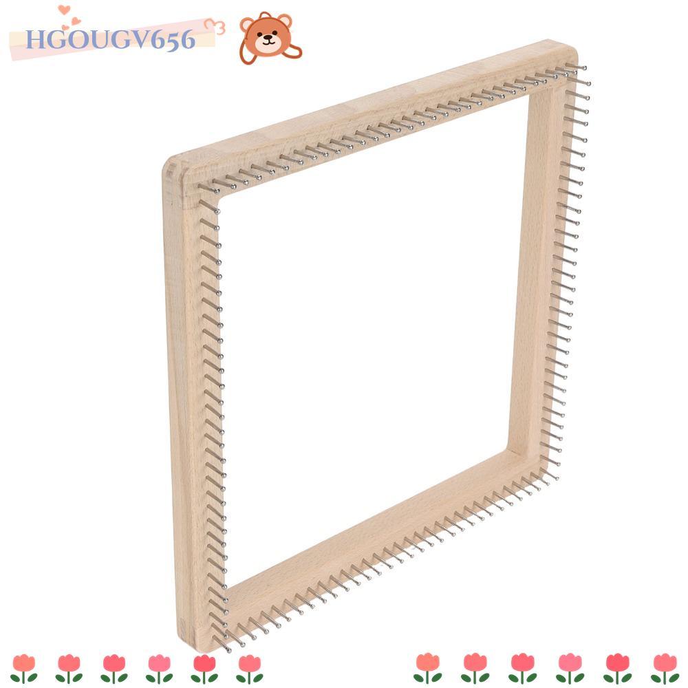 HGOUGVT Weaving Loom, ไม้ 11.8x11.8in ถัก Loom, Handmade Square Shape Weaving Board สําหรับผู้ใหญ่