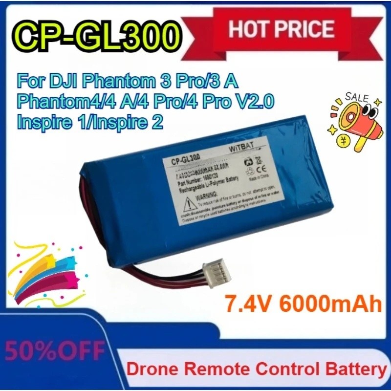 ใหม่รีโมทคอนโทรลแบตเตอรี่ Pack7.4V 6000mAh สําหรับ Phantom 3 Pro/3 A/Phantom4/4 A/4 Pro/4 Pro V2.0/ 