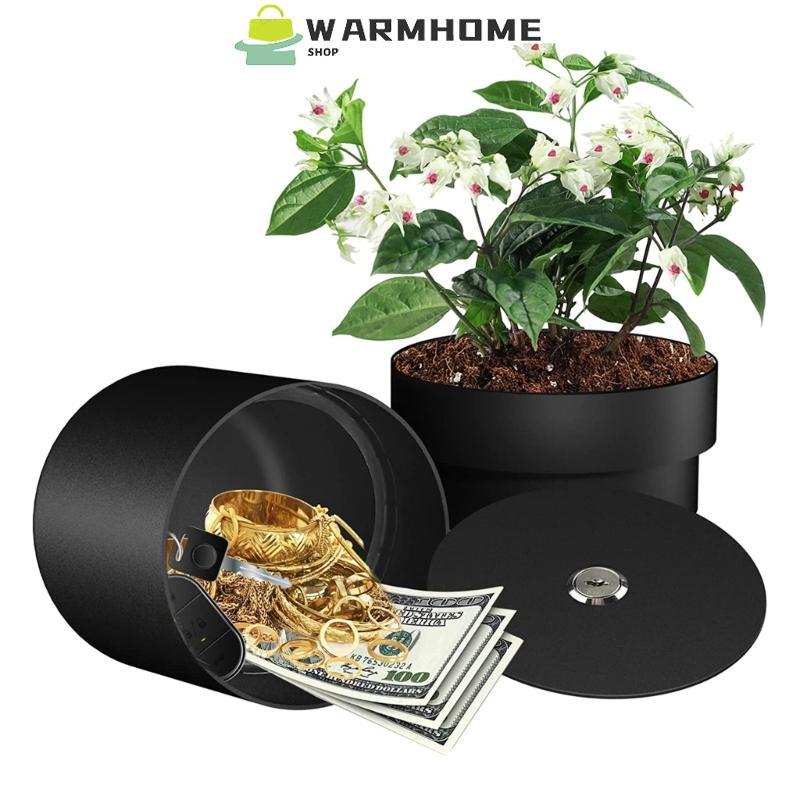 ดอกไม้อบอุ่น Hideaway Stash Box Key Hider กระถางต้นไม้ที่ซ่อนอยู่ Jewlery Organizer