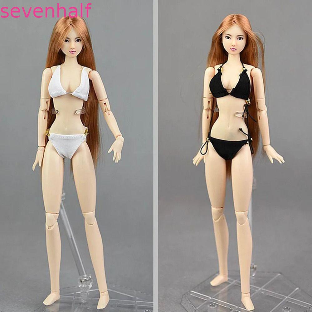 SEVENHALF ตุ๊กตาบิกินี่, ชุดชั้นในชุดหญิงตุ๊กตา Bra ชุดชั้นใน, ตุ๊กตาอุปกรณ์เสริมสาวผ้าสีดําสีขาวเสื