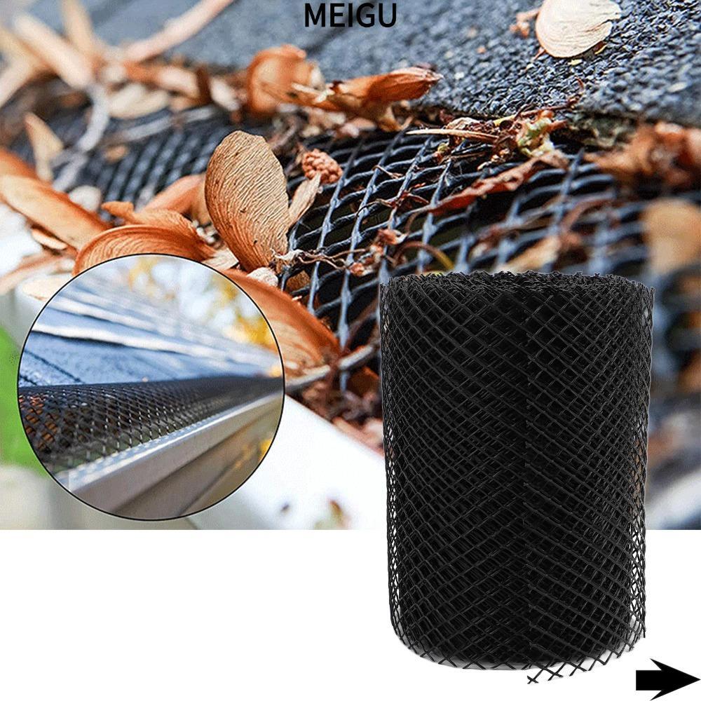 MEIGU Gutter Leaf Guard Roll, พลาสติกกรองเศษ Gutter Guard ตาข่ายม้วน, นํากลับมาใช้ใหม่ติดตั้งง่ายพลา